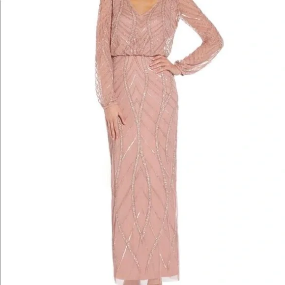 Adrianna Papell | Dresses | Adrianna Papell Long Sleeve Dress Candied  Ginger